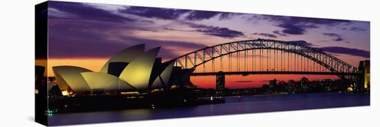 Sydney Harbour Bridge at Sunset, Sydney, Australia-null-Premier Image Canvas
