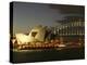 Sydney Opera House and Harbor Bridge at Night, Sydney, Australia-David Wall-Premier Image Canvas