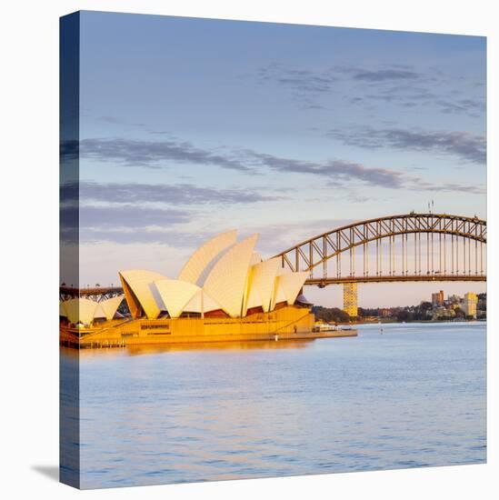 Sydney Opera House & Harbour Bridge, Darling Harbour, Sydney, New South Wales, Australia-Doug Pearson-Premier Image Canvas