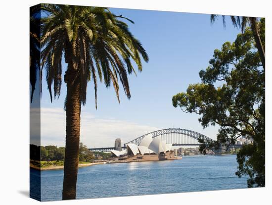 Sydney Opera House, UNESCO World Heritage Site, and Sydney Harbour Bridge, Sydney, Australia-Matthew Williams-Ellis-Premier Image Canvas