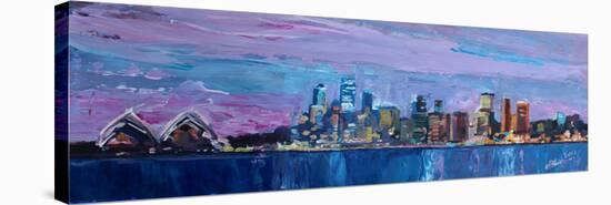 Sydney Skyline with Opera at Dusk-Markus Bleichner-Stretched Canvas