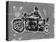 Symbolic Image of an Old Racing Motorcycle with Cradles-Dmitriip-Stretched Canvas