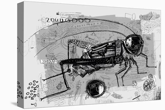 Symbolic Image of Grasshopper Which is Composed of Many Parts-Dmitriip-Stretched Canvas