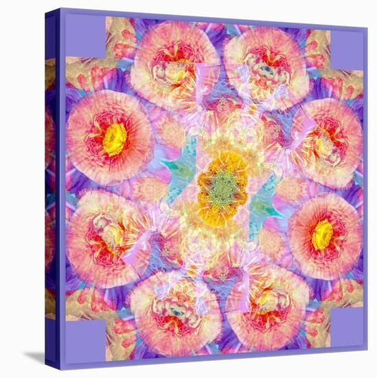 Symmetric Multicolor Layer Work of Blossoms-Alaya Gadeh-Premier Image Canvas