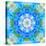 Symmetric Ornament Mandala from Flowers in Blue and Green Tones-Alaya Gadeh-Premier Image Canvas