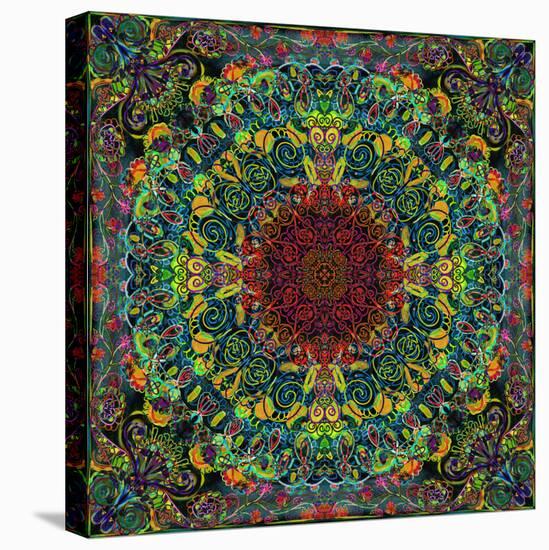 Symmetrical Ornaments, Mandala, Colourful, Hand-Signed-Alaya Gadeh-Premier Image Canvas