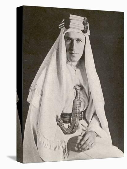 T E Lawrence (Lawrence of Arabia) in Desert Robes-null-Premier Image Canvas