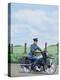 T E Lawrence on His Motorcyle-John Keay-Premier Image Canvas