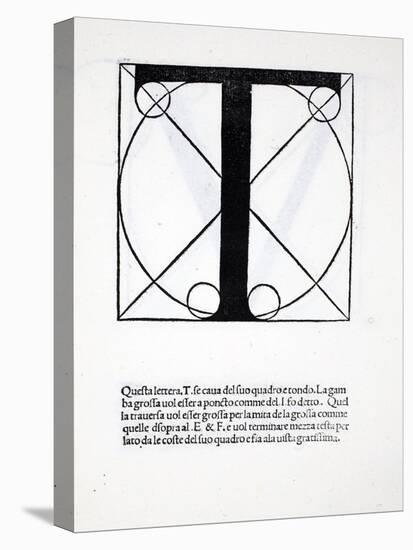 T, Illustration from 'Divina Proportione' by Luca Pacioli (C.1445-1517), Originally Pub. Venice,…-Leonardo da Vinci-Premier Image Canvas