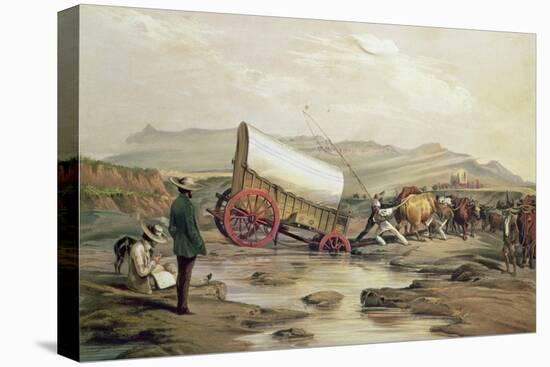 T662 Klaass Smit's River, with a Broken Down Wagon, Crossing the Drift, South Africa, 1852-Thomas Baines-Premier Image Canvas