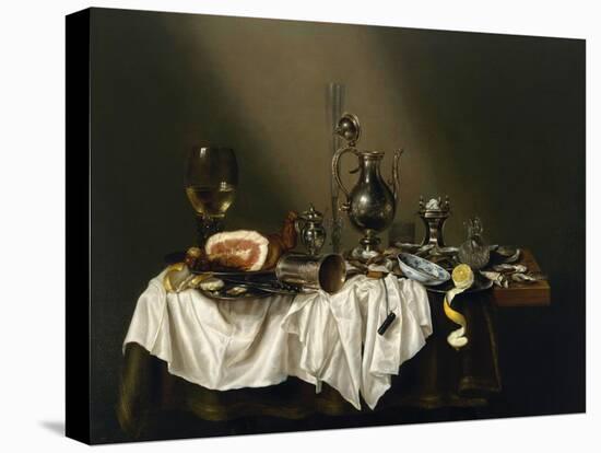 Table De Banquet Avec Jambon  (Banquet Piece with Ham) Peinture De Willem Claesz (Claeszoon) Heda-Willem Claesz Heda-Premier Image Canvas