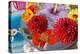 Table Decoration, Coloured Blossoms and Water Bowl-Alaya Gadeh-Premier Image Canvas