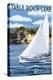 Table Rock Lake, Missouri - Sailboat and Lake-Lantern Press-Stretched Canvas