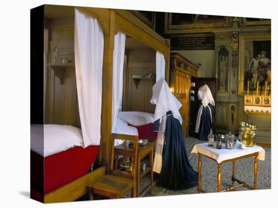 Tableau Shows Work of the Nursing Sisters, Hotel Dieu, Beaune, Burgundy, France-Adam Woolfitt-Premier Image Canvas