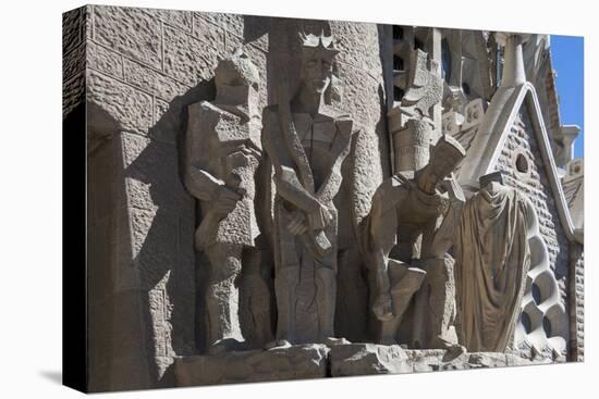 Tableaux in Carved Stone Near the Entrance to Sagrada Familia, Barcelona, Catalunya, Spain, Europe-James Emmerson-Premier Image Canvas