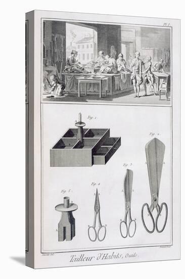 Tailor, from the 'Encyclopedie Des Sciences Et Metiers' by Denis Diderot (1713-84) Published C.1770-French-Premier Image Canvas