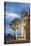 Tainaron Blue Retreat in Mani, Greece. Exterior View of an Alcove in a Stone Wall and a Tree-George Meitner-Premier Image Canvas