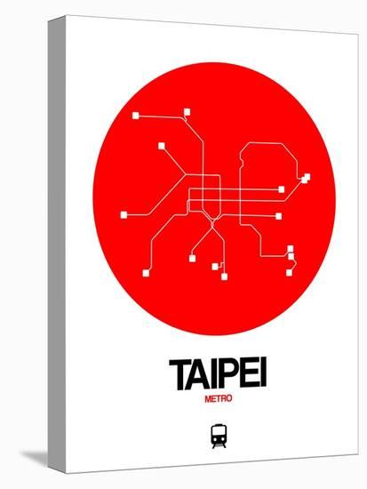 Taipei Red Subway Map-NaxArt-Stretched Canvas