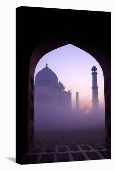 Taj Mahal at Sunrise, UNESCO World Heritage Site, Agra, Uttar Pradesh, India, Asia-Peter Barritt-Premier Image Canvas