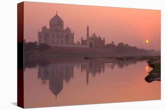 Taj Mahal Reflected in the Yamuna River at Sunset-Doug Pearson-Premier Image Canvas