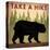 Take a Hike Black Bear-Ryan Fowler-Stretched Canvas