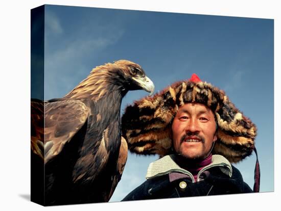 Takhuu Head Eagle Man, Altai Sum, Golden Eagle Festival, Mongolia-Amos Nachoum-Premier Image Canvas