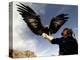 Takhuu Raising His Eagle, Golden Eagle Festival, Mongolia-Amos Nachoum-Premier Image Canvas