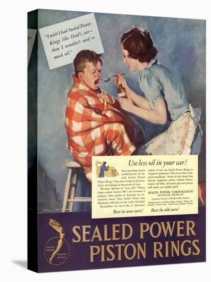 Taking Giving Medicine Sealed Piston Rings Medical, USA, 1938-null-Premier Image Canvas
