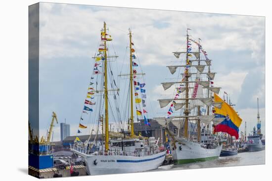 Tall sailboats in the harbor during Klaipeda Sea Festival, Klaipeda, Lithuania-Keren Su-Premier Image Canvas