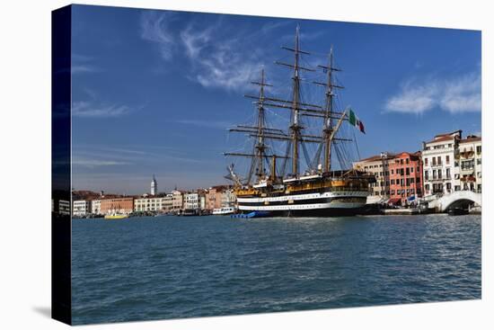 Tall Ship in Venice Harbor, Italy-George Oze-Premier Image Canvas
