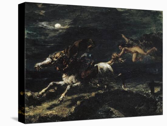 Tam O’Shanter Pursued by the Witches, 1849 (Oil on Canvas)-Ferdinand Victor Eugene Delacroix-Premier Image Canvas