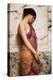 Tambourine Girl-John William Godward-Stretched Canvas