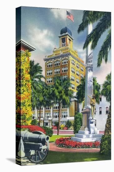 Tampa, Florida - City Hall Exterior View-Lantern Press-Stretched Canvas