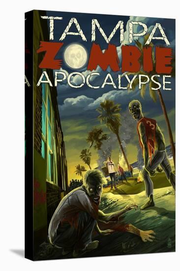 Tampa, Florida - Zombie Apocalypse-Lantern Press-Stretched Canvas