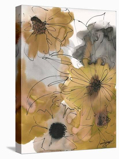 Tan Flowers-Jodi Pedri-Stretched Canvas
