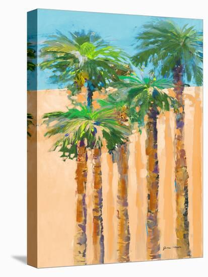 Tan Shadow Palms II-Jane Slivka-Stretched Canvas
