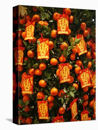 Tangerine Good Luck Symbols, Chinese New Year Decoration, Macao, China, Asia-null-Premier Image Canvas