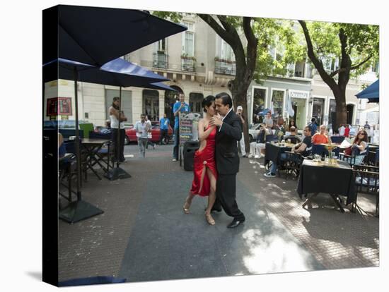 Tango Dancers Dancing for Tips at a Sidewalk Cafe-null-Premier Image Canvas