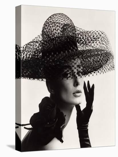 Tania Mallet in a Madame Paulette Stiffened Net Picture Hat, 1963-John French-Premier Image Canvas