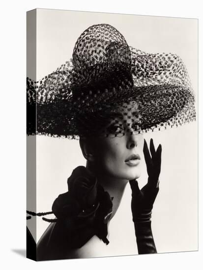 Tania Mallet in a Madame Paulette Stiffened Net Picture Hat, 1963-John French-Premier Image Canvas