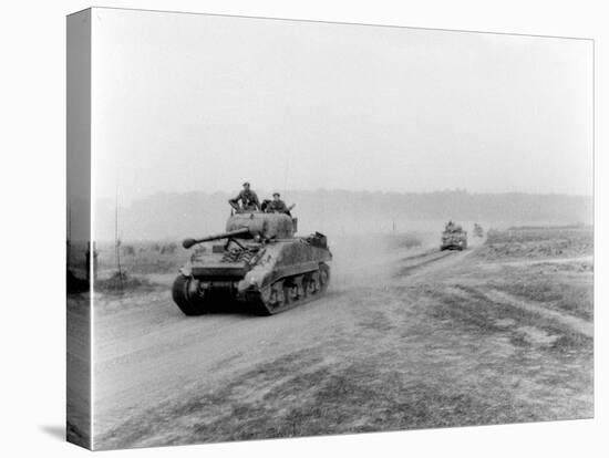 Tanks on the Move to Vire over the Tank Runs, c.1945-English Photographer-Premier Image Canvas