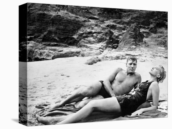 Tant qu'il y aura des hommes From Here to Eternity by FredZinnemann with Burt Lancaster and Deborah-null-Stretched Canvas