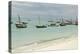 Tanzania, Zanzibar, Nungwi, Traditional Fisherman Boat on White Beach-Anthony Asael-Premier Image Canvas