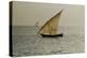 Tanzania, Zanzibar, Nungwi, Traditional Sailing Boat with Storm-Anthony Asael-Premier Image Canvas