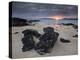 Taransay at Sunset from the Rocky Shore at Scarista, Isle of Harris, Outer Hebrides, Scotland, UK-Lee Frost-Premier Image Canvas