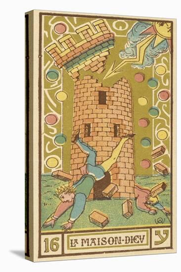 Tarot: 16 La Maison Dieu, The Tower-Oswald Wirth-Premier Image Canvas