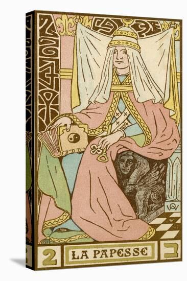 Tarot: 2 La Papesse, The Female Pope-Oswald Wirth-Premier Image Canvas