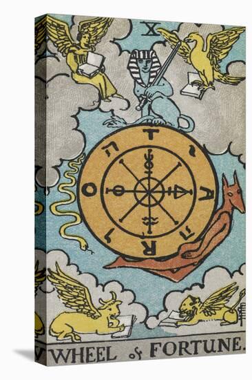 Tarot Card With a Central Wheel in the Clouds-Arthur Edward Waite-Premier Image Canvas