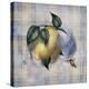 Tartan Fruit, Lemon-Alma Lee-Stretched Canvas