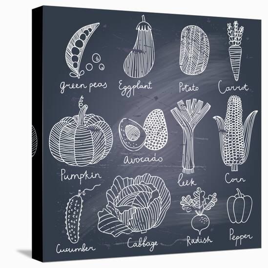 Tasty Vegetables-smilewithjul-Stretched Canvas